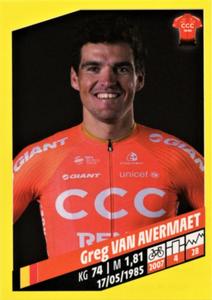 2019 Panini Tour de France #86 Greg Van Avermaet Front